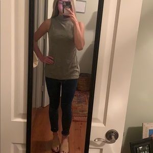 High next stripe wrap tank with open back